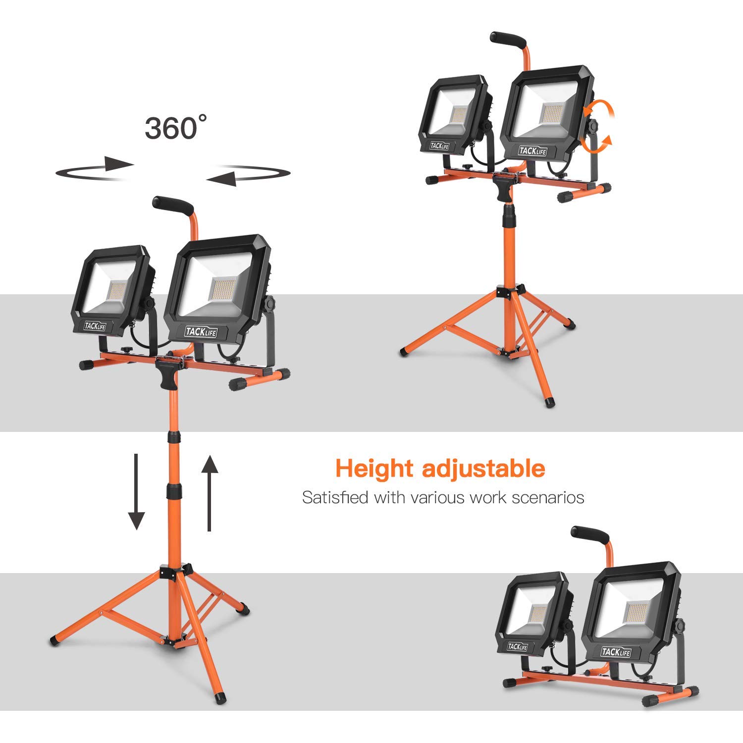 Work Lights With Adjustable Stand - Rental